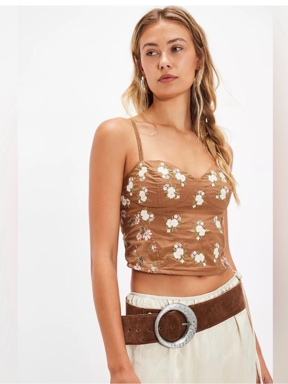 ⭐️NWT Free People Wild Flowers Embroidered Bustier⭐️